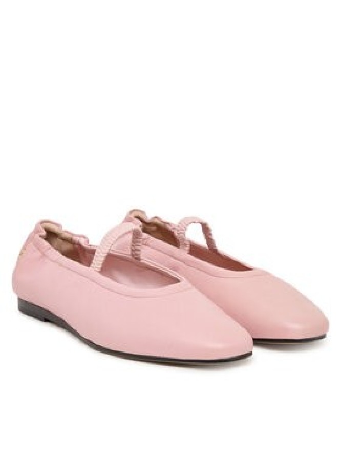 Tommy Hilfiger Baleriny Soft Leather Ellastic Ballerina FW0FW09245 Różowy