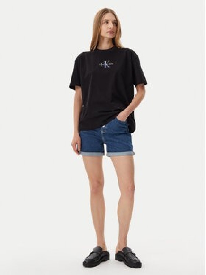 Calvin Klein Jeans Szorty jeansowe J20J225512 Granatowy Mom Fit