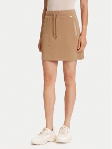 Guess Spódnica mini V5YD03 KBSL2 Brązowy Regular Fit
