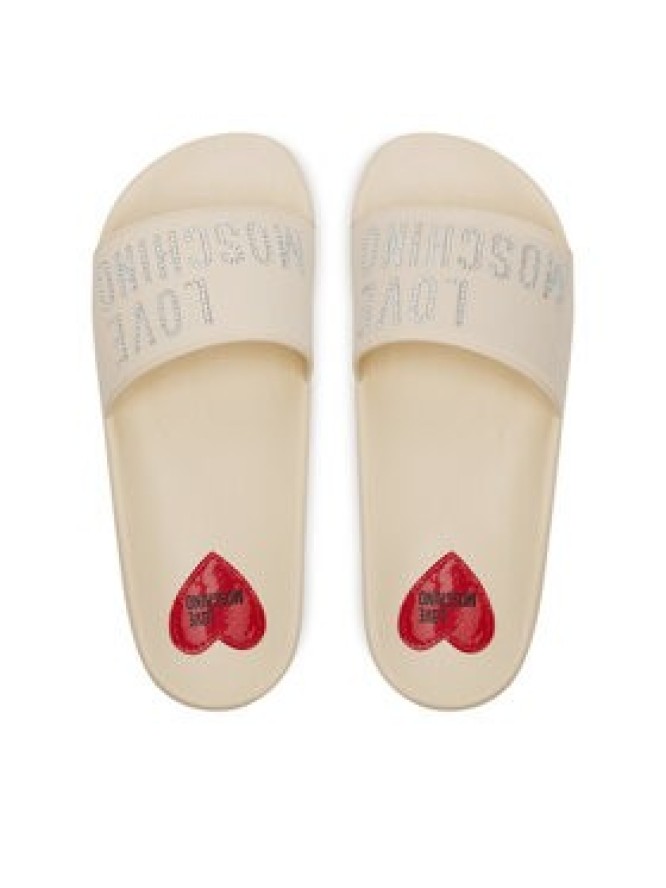 LOVE MOSCHINO Klapki JA28122G1MI13110 Écru
