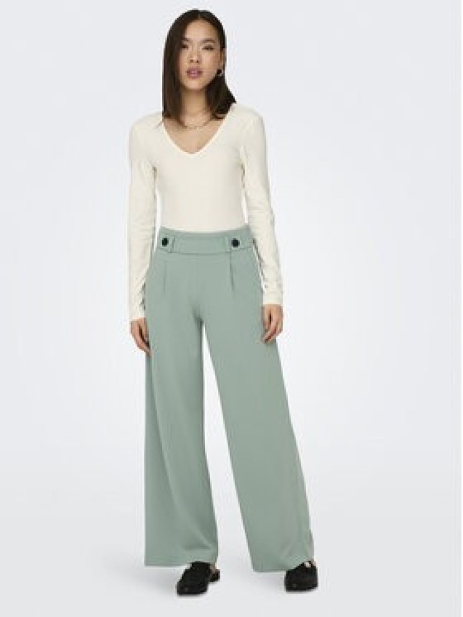 JDY Spodnie materiałowe Geggo 15208430 Zielony Wide Leg