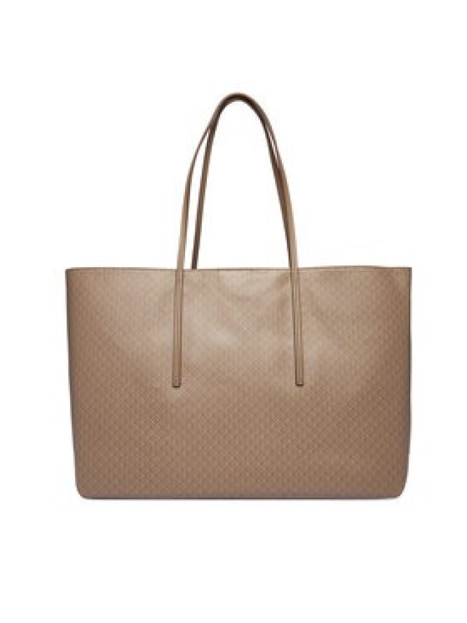 Calvin Klein Torebka Emblem Aop Large Tote W/ Pouch LV04F3364G Beżowy