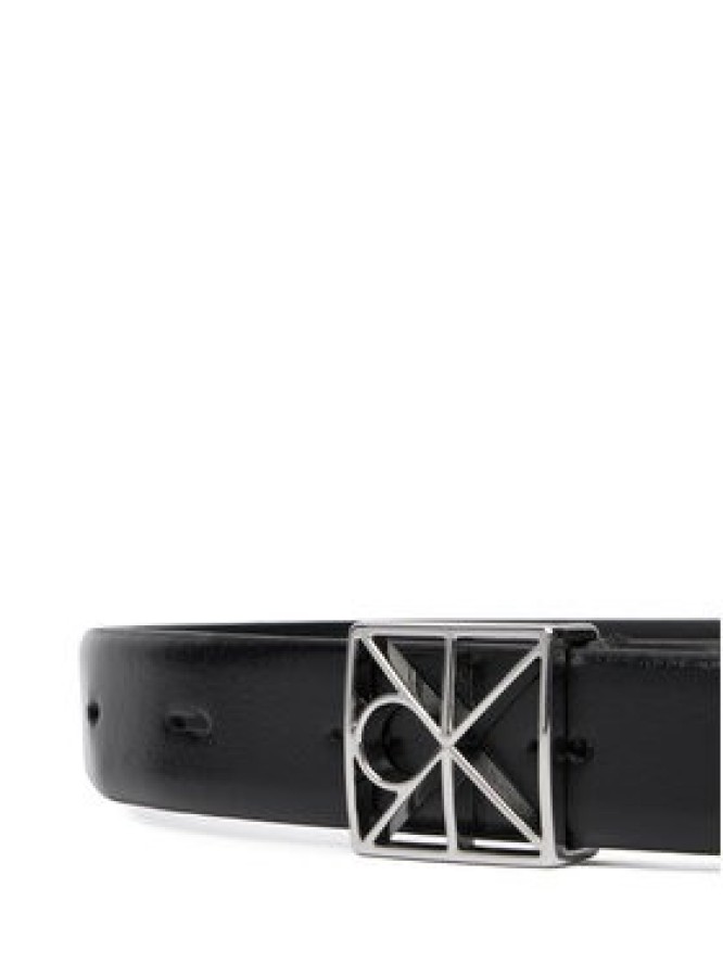 Calvin Klein Pasek Damski Emblem Buckle 25Mm Fixed Smooth LV04F7072G Czarny