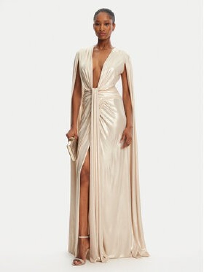 Babylon Sukienka wieczorowa MF0223 Złoty Regular Fit