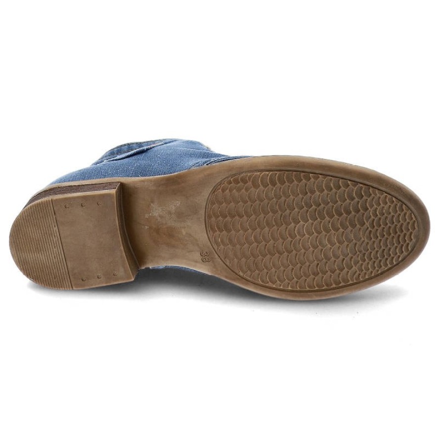 Jeansowe Botki Artiker Damskie Wygodne Obuwie