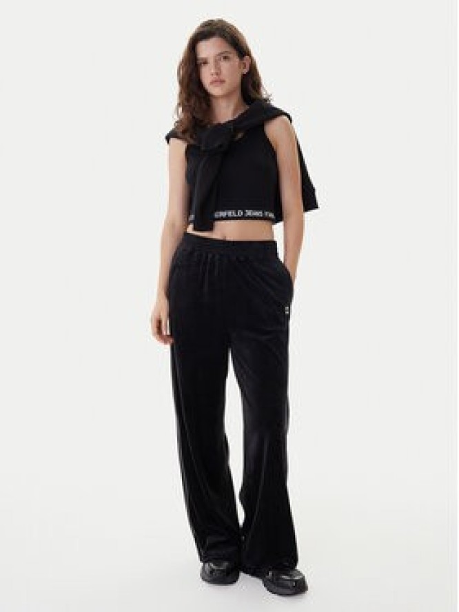 KARL LAGERFELD Spodnie dresowe B1W10022 Czarny Regular Fit