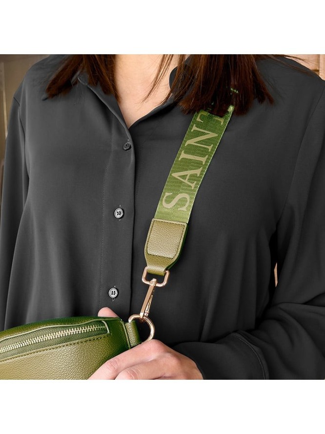 ATELIERS SAINT GERMAIN Pasek w kolorze khaki do torebki - dł. 137 cm rozmiar: onesize