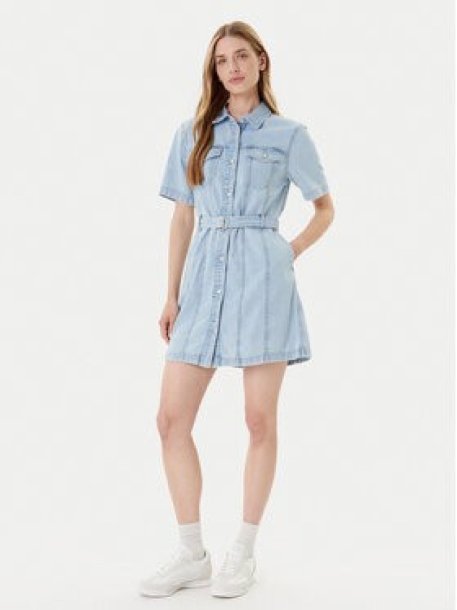 Tommy Jeans Sukienka jeansowa DW0DW21168 Niebieski Regular Fit