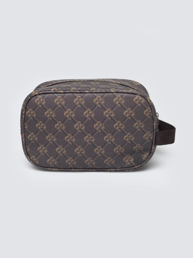 Kosmetyczka z monogramem brązowa Revo 803