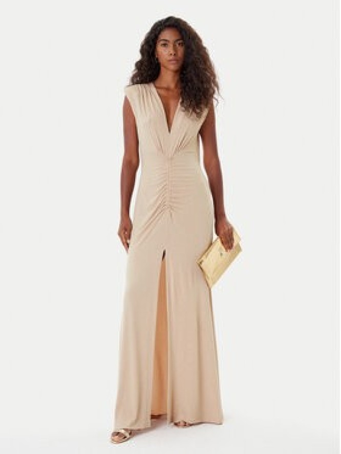 Rinascimento Sukienka koktajlowa CFC0126181003 Złoty Slim Fit