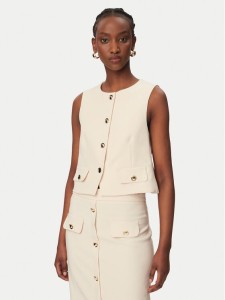 Rinascimento Kamizelka garniturowa CFC0128265003 Beżowy Slim Fit