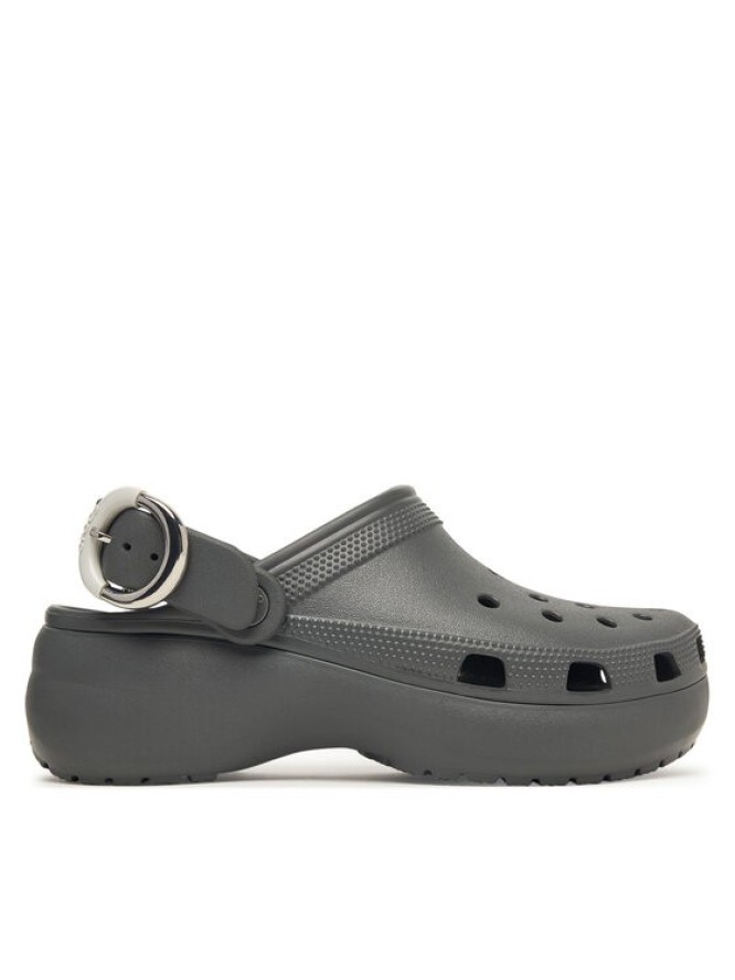 Crocs Klapki Classic Platform Buckle Clog 213230 Szary