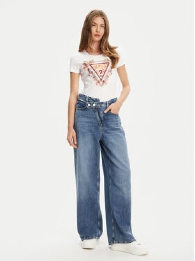 Guess T-Shirt W5YI08 J1314 Biały Regular Fit