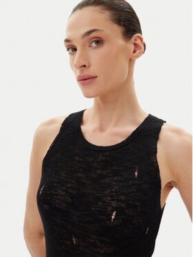 PINKO Sukienka dzianinowa 105141 A2LP Czarny Slim Fit