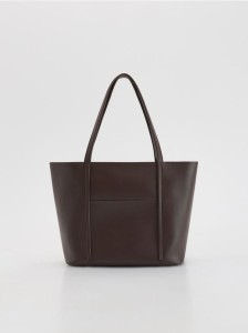 Torebka typu shopper - ciemnobrązowy