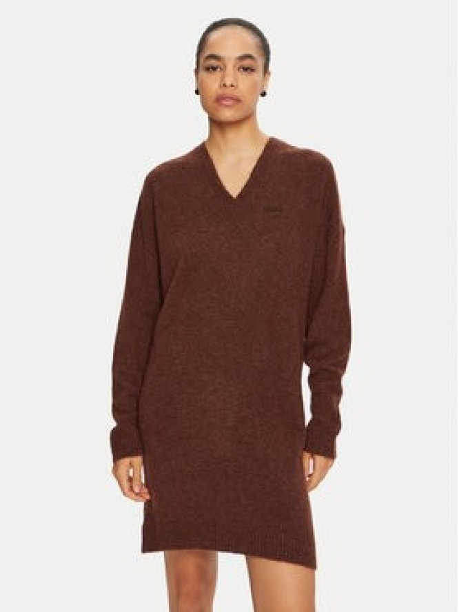 Liu Jo Sukienka dzianinowa WF4430 MA49P Brązowy Regular Fit