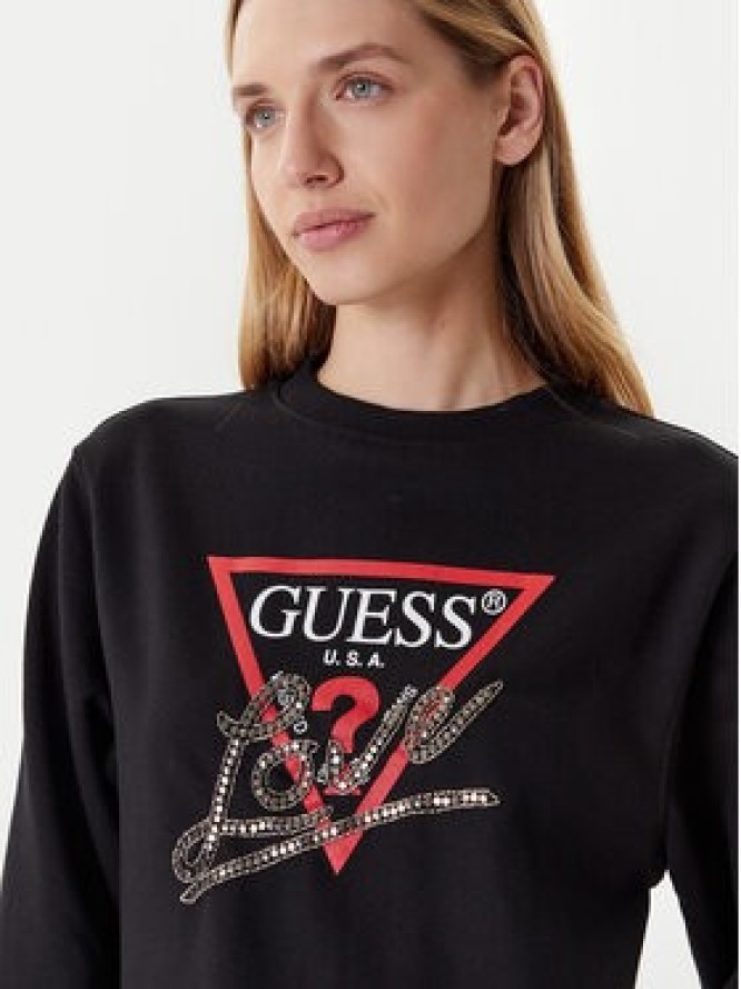 Guess Bluza W5YQ06 KB681 Czarny Regular Fit