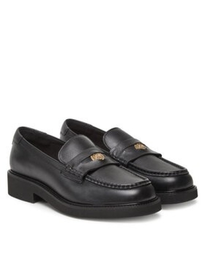 Tommy Hilfiger Lordsy Crest Squarish Toe Penny Loafer FW0FW08633 Czarny