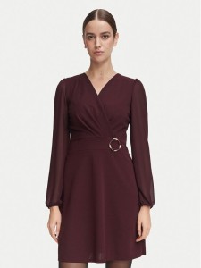 Morgan Sukienka koktajlowa 252-RSONIA Bordowy Slim Fit