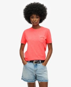 superdry T-shirt damski Essential Logo Gd Pocket 100% bawełna organiczna –