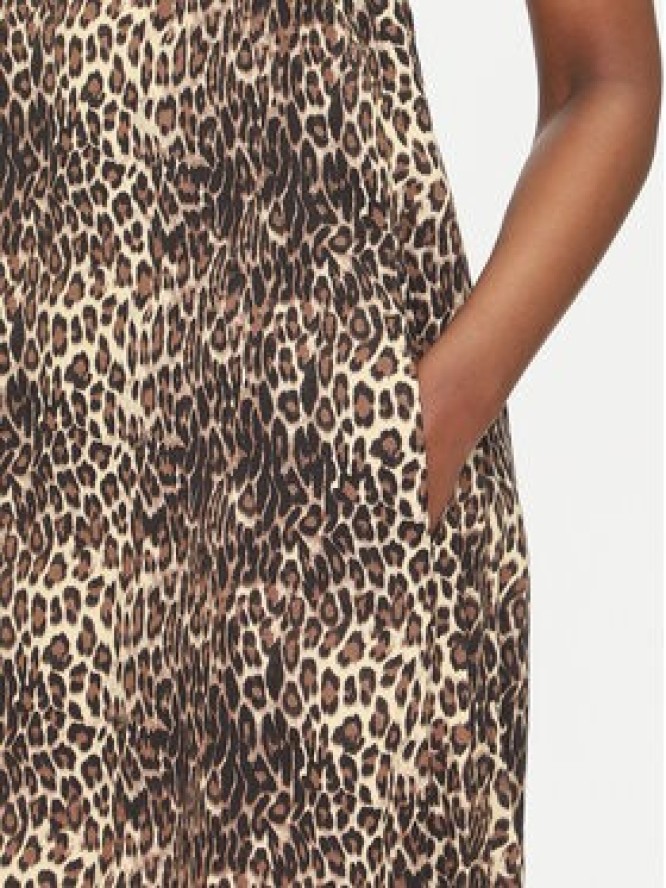 LOLA CASADEMUNT Sukienka letnia LS2516041 Brązowy Relaxed Fit