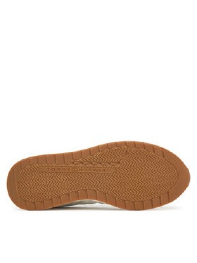 Tommy Hilfiger Sneakersy Th Runner Monogram FW0FW09586 Kremowy