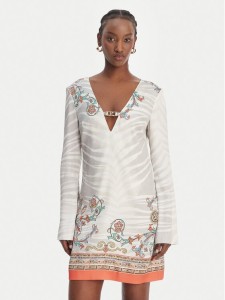 Just Cavalli Sukienka codzienna 80PAO948 NS846 Szary Regular Fit