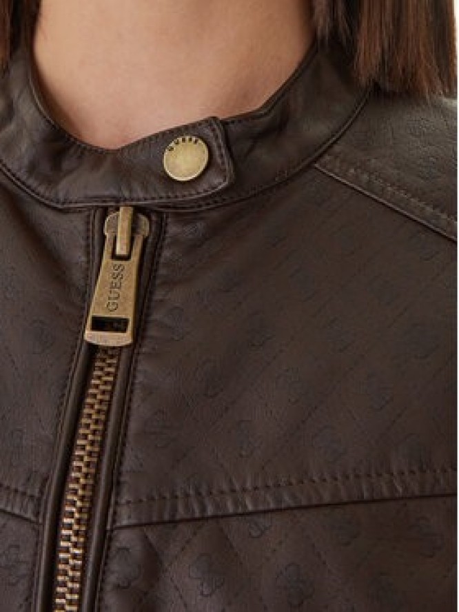 Guess Kurtka z imitacji skóry W6GL09 W1834 Brązowy Regular Fit