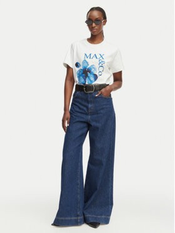 MAX&Co. T-Shirt 2616971034200 Biały Regular Fit