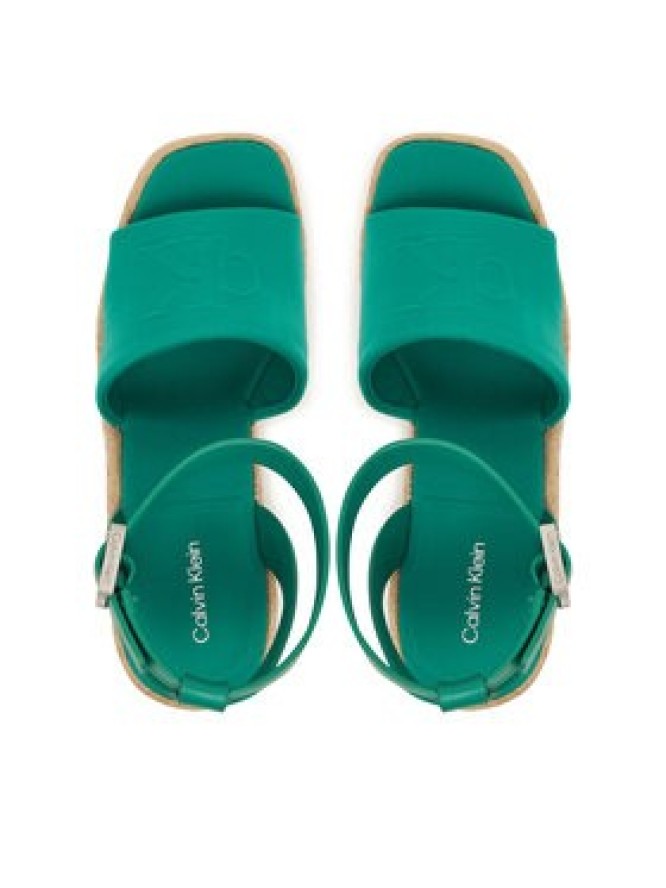Calvin Klein Espadryle Wedge Espad 70 Neopr Mg HW0HW03014 Zielony