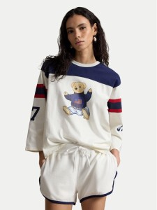 Polo Ralph Lauren Bluzka 211A12714001 Kremowy Oversize