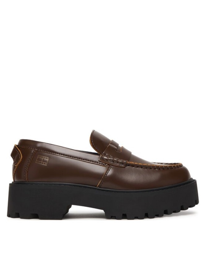Tommy Hilfiger Loafersy Archive '01 Leather Loafer EN0EN03022 Brązowy