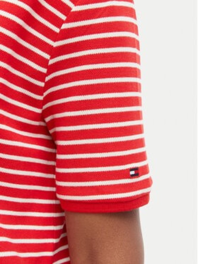 Tommy Hilfiger Polo WW0WW48720 Czerwony Relaxed Fit