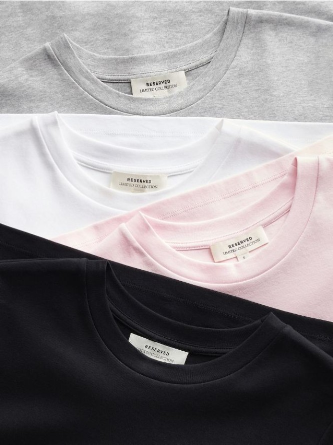 Bawełniany t-shirt - jasnoszary