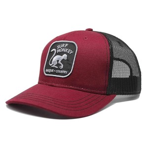 Czapka trucker 6-panelowa / Jeden rozmiar (Bordowy/Czarny)