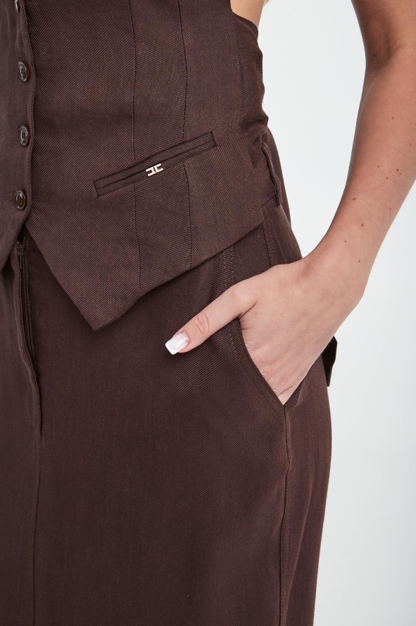 Kamizelka damska lniana ELISABETTA FRANCHI