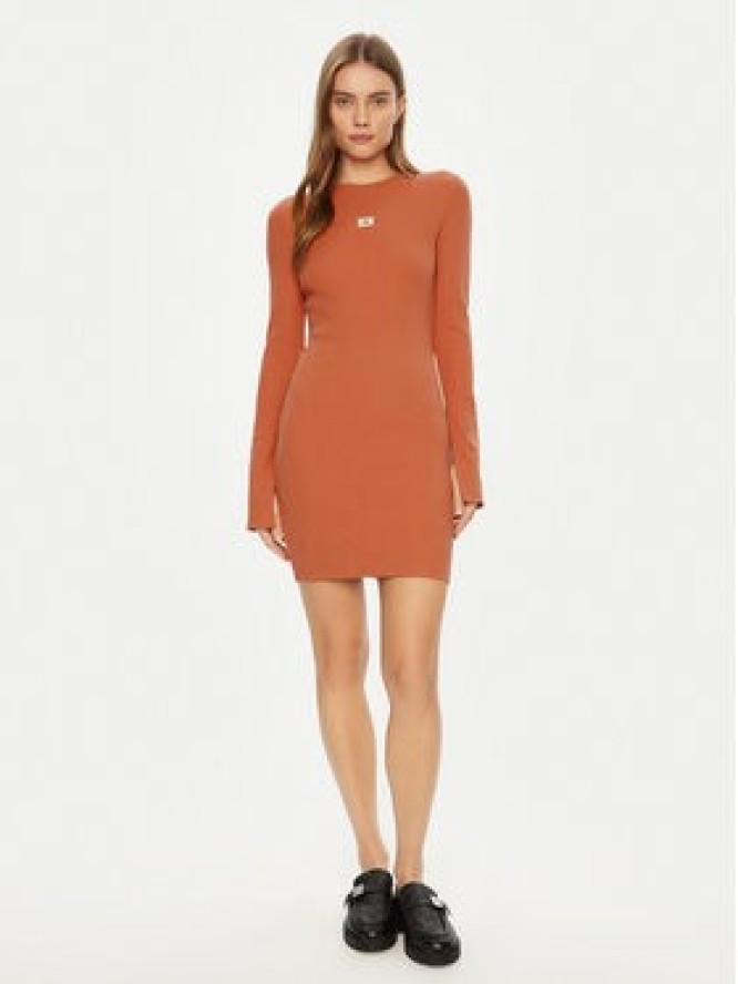 Calvin Klein Jeans Sukienka codzienna J20J225112 Pomarańczowy Slim Fit