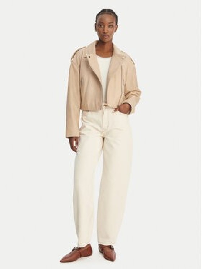 HUGO Jeansy Gimine_5 50561201 Écru Barrel Fit