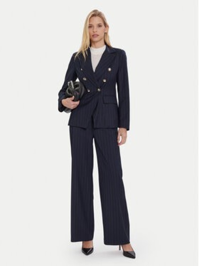 Maryley Spodnie materiałowe 25IB598/M17/35BL Granatowy Regular Fit