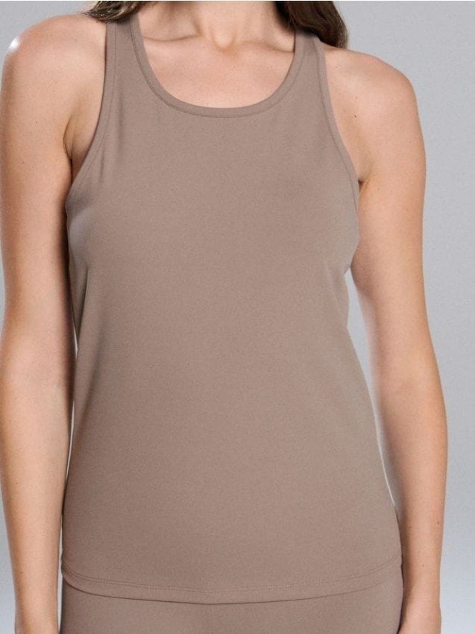 Koszulka na ramiączkach - kremowy