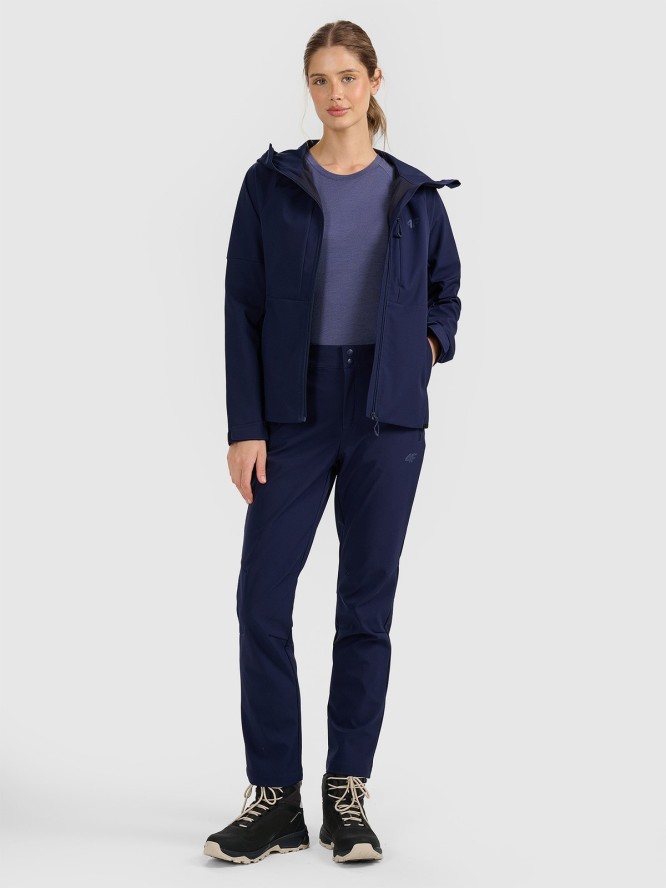 4F Kurtka softshell wiatroodporna membrana 10000 damska - granatowa S