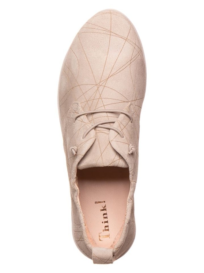 Think! Skórzane sneakersy "Cotton" w kolorze beżowym rozmiar: 38