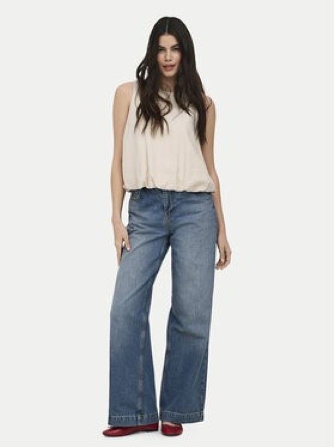 ONLY Top Aris 15364287 Beżowy Loose Fit