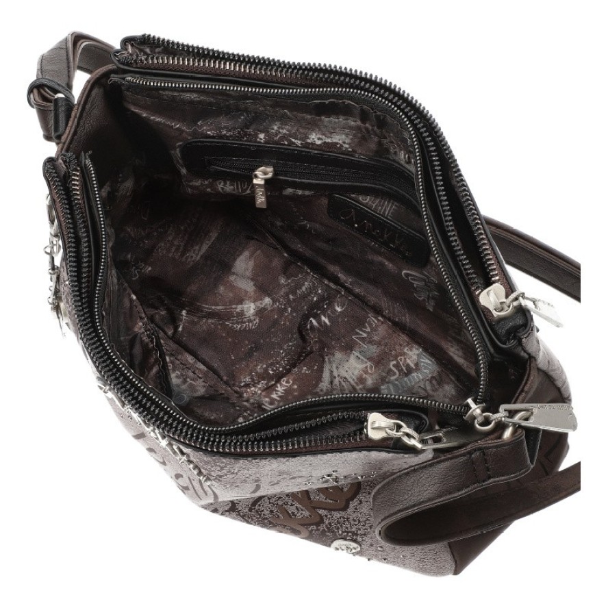 Brązowa Listonoszka Anekke Modna Torebka Damska Premium