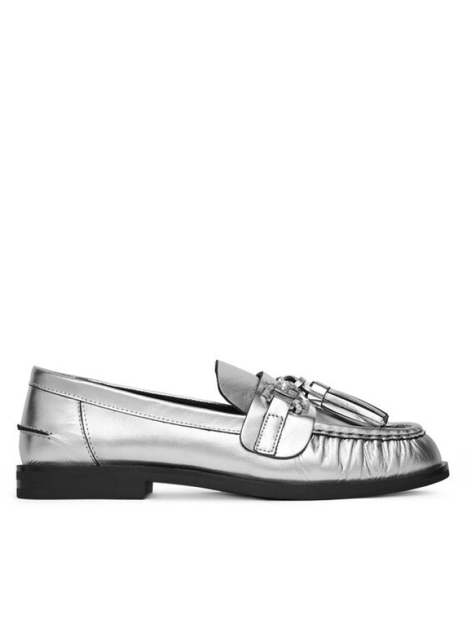 Eva Minge Loafersy PETUNIA-V1792-335-1 Srebrny