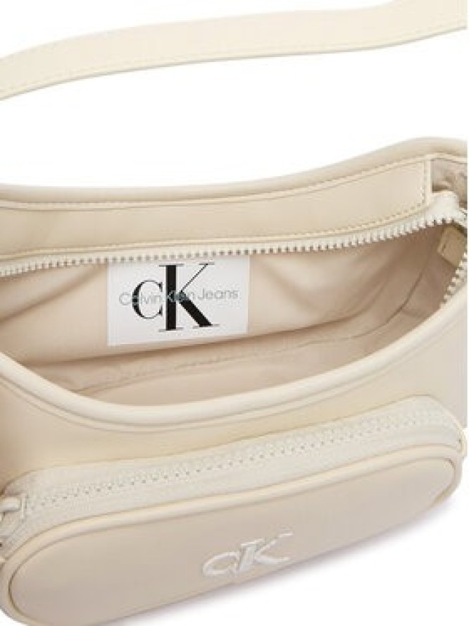 Calvin Klein Jeans Torebka Ck Shoulder Bag IU0IU00757 Kremowy