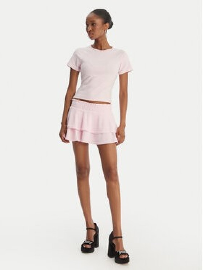 Juicy Couture Spódnica mini Smocked Terry JCGGS126006 Różowy Regular Fit