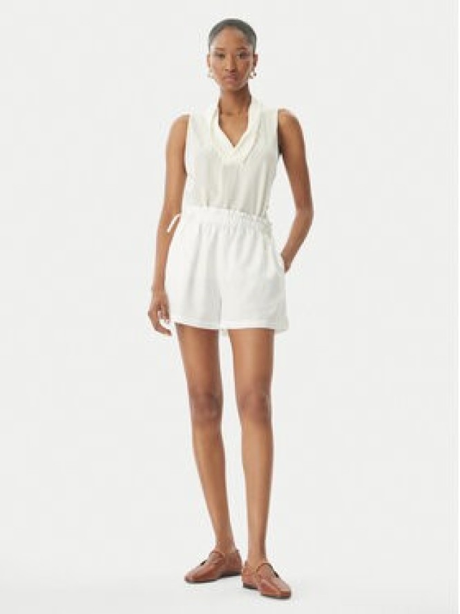 Seafolly Szorty materiałowe Beach Edit 55721-SH Biały Relaxed Fit