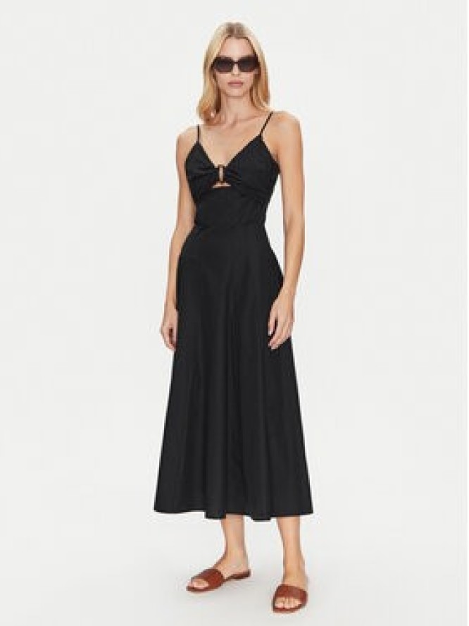 Simona Corsellini Sukienka koktajlowa P25CPAB01101 Czarny Slim Fit