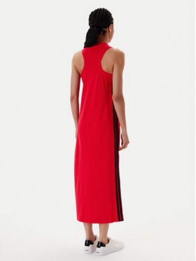 adidas Sukienka codzienna Essentials 3-Stripes JE1206 Czerwony Regular Fit